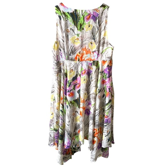 Lane Bryant Women’s Floral Sleeveless Fairy Flowy V-neck Midi Dress Plus Sz 16 - Picture 2 of 7